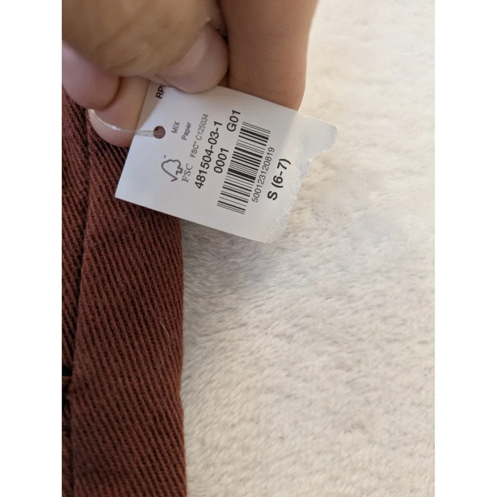 NEW Old Navy‎ Cargo Pants Kid's S 6-7 Brown Elastic Back Utility Twill